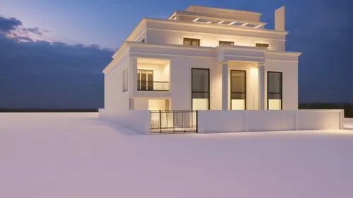 full linear leds, white, american modern neoclassic, full original photo ,model house,house with caryatids,3d rendering,greek temple,neoclassical,luxury property,classical architecture,doric columns,f