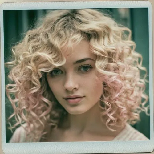 two rows of curly blonde hair are highlighted with pinks,ringlets,sigourney weave,curdles,ondas,crimped,curls,Photography,Documentary Photography,Documentary Photography 03