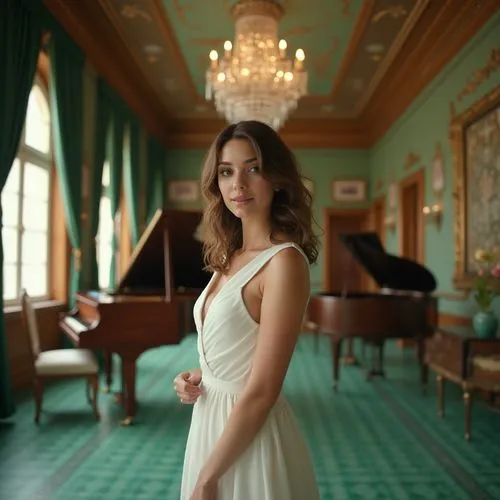 girl in a long dress,evgenia,abdullayeva,girl in white dress,elegante,italienne,teodorescu,elegant,alycia,tatiana,pianist,bellucci,elizabet,yulia,duchesse,traviata,kurylenko,venetia,claridge,peterhof palace,Photography,General,Realistic