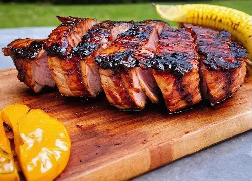 Write a recipe blogpost about how to marinate and grill perfect pork barbecue, accompanied by mouthwatering food photos.,barbecued pork ribs,pork barbecue,pork ribs,pork tenderloin,pork loin,roast por