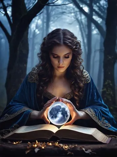 magick,crystal ball-photography,spellbook,spellcasting,divination,silmarils,fortuneteller,mediumship,sorceress,crystal ball,magickal,magic grimoire,sorceresses,magic book,druidry,fortune telling,divinations,mystical portrait of a girl,sorcerers,invoking,Conceptual Art,Fantasy,Fantasy 29