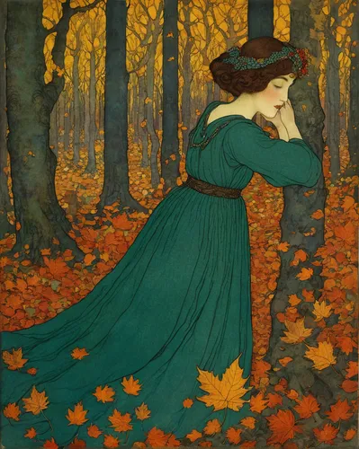 autumn idyll,the autumn,throwing leaves,falling on leaves,autumn icon,pumpkin autumn,autumn leaves,cosmos autumn,fallen leaves,kate greenaway,in the autumn,autumn,in the fall,girl picking apples,autumn round,autumnal,fall,girl with tree,girl lying on the grass,autumn walk,Illustration,Retro,Retro 17