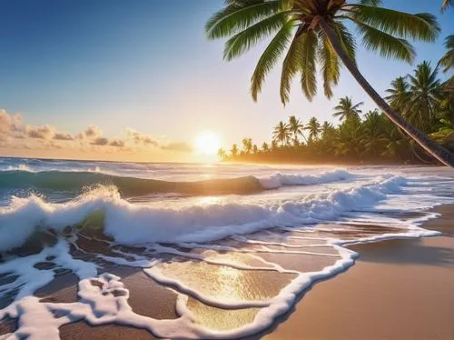 tropical beach,dream beach,beach landscape,beautiful beaches,beautiful beach,tropical sea,beach scenery,caribbean beach,sunrise beach,brazilian beach,caribbean,ocean background,paradise beach,caribbean sea,hawaii,coconut trees,south pacific,the caribbean,tropical island,ocean paradise,Photography,General,Realistic