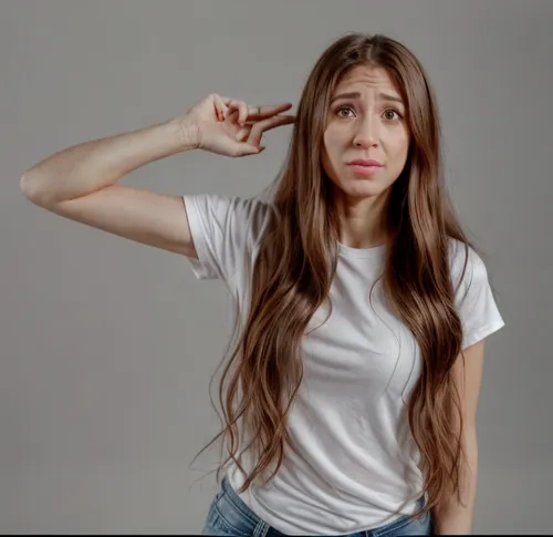 girl in t-shirt,girl on a white background,management of hair loss,stressed woman,hyperhidrosis,british semi-longhair,asian semi-longhair,hair loss,girl in a long,girl with speech bubble,yellow backgr