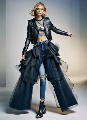 Fashion show ,a girl in black leather jacket and jeans,loboda,rykiel,fashiontv,tereshchuk,galliano,gaultier,Photography,General,Commercial