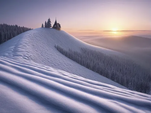 Describe the majestic beauty of the Ore Mountains at sunrise.,snow landscape,snow slope,snow mountain,snowshoe,alpine meadows,snowy landscape,mountain sunrise,the russian border mountains,ski touring,