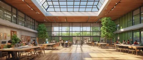 school design,renderings,daylighting,atriums,cafeteria,modern office,wintergarden,lunchroom,packinghouse,cupertino,lunchrooms,snohetta,athens art school,gensler,schoolrooms,home of apple,3d rendering,bizinsider,revit,cafeterias,Illustration,Children,Children 01