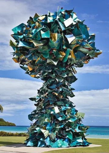 steel sculpture,environmental art,malachite,garden sculpture,sculptor ed elliott,beach glass,png sculpture,scrap sculpture,slag glass,sculpture park,cleanup,plastic arts,glass pyramid,recycling world,public art,kinetic art,metal pile,punakaiki,pacifier tree,bay of islands,Unique,3D,Modern Sculpture