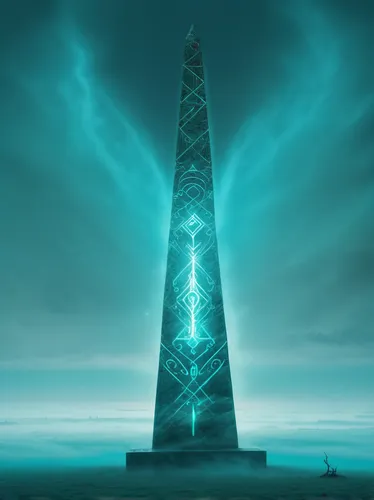 obelisk,cellular tower,obelisk tomb,monolith,electric tower,spire,communications tower,beacon,daymark,electric lighthouse,cell tower,steel tower,the pillar of light,tower of babel,megalith,kharut pyramid,teal digital background,radio tower,shard of glass,russian pyramid,Photography,Artistic Photography,Artistic Photography 07