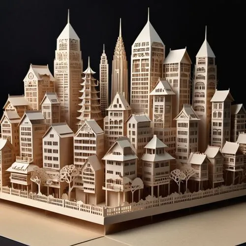 micropolis,model house,metropolis,microdistrict,city buildings,paper art,Unique,Paper Cuts,Paper Cuts 03