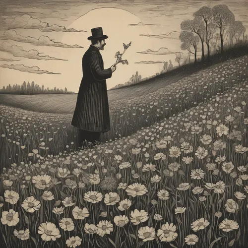 daffodil field,field of poppies,corn poppies,papaver,field of flowers,poppy fields,girl picking flowers,brook avens,opium poppies,poppy field,blooming field,tommie crocus,flowers field,cosmos field,flower field,daffodils,prairie rose,pilgrim,picking flowers,field flowers,Illustration,Black and White,Black and White 23