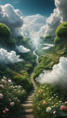 the mystical path,pathway,forest path,the path,tree top path,hiking path,Conceptual Art,Fantasy,Fantasy 11