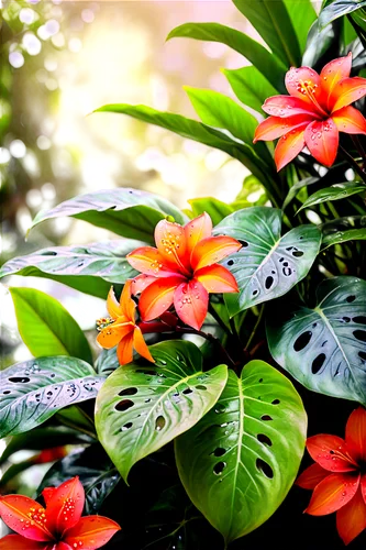 tropical floral background,tropical flowers,tropical bloom,exotic plants,flower exotic,frangipani,plumeria,strelitzia orchids,flower background,exotic flower,orange flowers,oleaceae,tropical leaf pattern,flowers png,tropical tree,tropical jungle,tropical butterfly,orange red flowers,lei flowers,splendens,Illustration,American Style,American Style 13