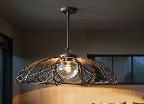 Outdoor pendant chandelier with glass globe on the center  and metal framing finish in dark bronze,a light hanging over a bed in a room,halogen spotlights,halogen light,cuckoo light elke,ceiling lamp,