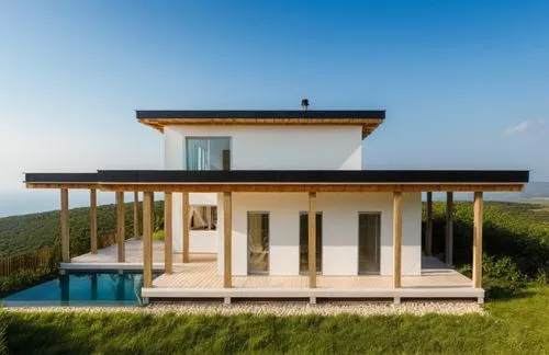 dunes house,holiday villa,grass roof,pool house,roof landscape,timber house,Photography,General,Realistic