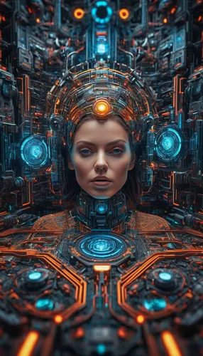 cybernetics,biomechanical,computer art,cyberspace,artificial intelligence,cyber,sci fiction illustration,ai,scifi,cyborg,cinema 4d,women in technology,trip computer,echo,mechanical,cyberpunk,panopticon,virtual identity,circuitry,computational thinking,Photography,General,Sci-Fi