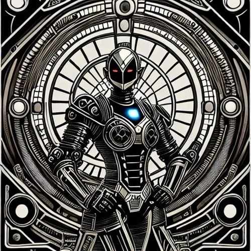 Steampunk robot made of wires and copper armor looking out over the river.,ironman,iron-man,iron man,war machine,superhero background,iron,clockmaker,iron door,vector graphic,steel man,vector,biomecha