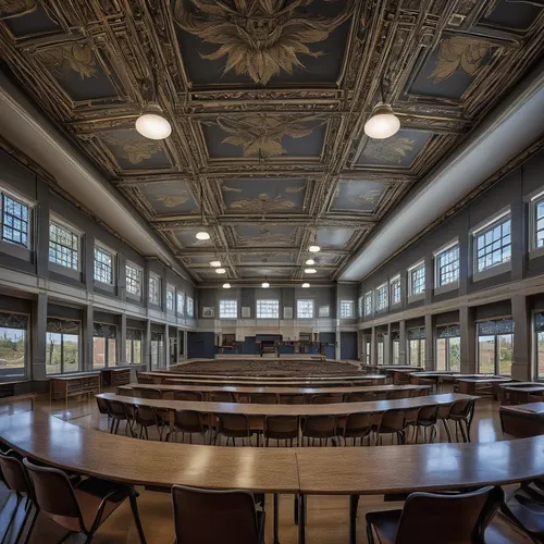 Capture the essence of a school through architectural photography.,lecture hall,lecture room,boston public library,reading room,university library,library,study room,athenaeum,old library,public libra