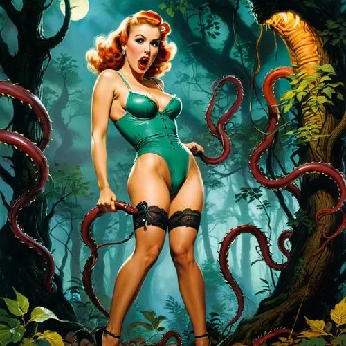 radebaugh,barbarella,giganta,tentacle,emshwiller,tentacles,Illustration,Retro,Retro 10