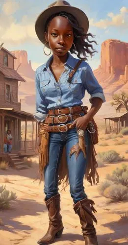 american frontier,wild west,western,african american woman,western riding,cowgirl,afro-american,country-western dance,cowgirls,anasazi,cheyenne,woman of straw,namib,buckskin,western film,kayenta,countrygirl,colonization,african-american,wild west hotel,Digital Art,Impressionism