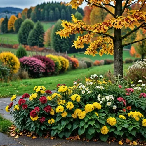 autumn borders,fall leaf border,flower borders,ornamental plants,autumn flowers,splendor of flowers,fall flowers,autumn chrysanthemum,flower border,fall landscape,colors of autumn,flower bed,flower garden,floral border,vegetables landscape,autumn decoration,seasonal autumn decoration,fall foliage,flowering shrubs,ornamental shrubs,Photography,General,Realistic