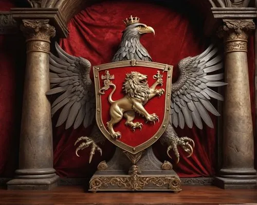 heraldic animal,heraldic,heraldry,knight pulpit,heraldic shield,coats of arms of germany,lion capital,imperial eagle,coat arms,coat of arms of bird,monarchy,crest,national coat of arms,the czech crown,the throne,coat of arms,imperial crown,throne,orders of the russian empire,prince of wales feathers,Illustration,Black and White,Black and White 25