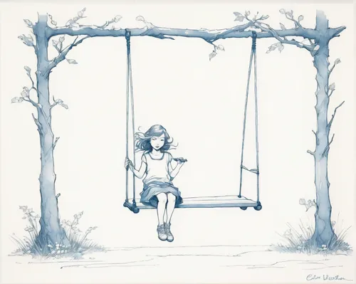 empty swing,garden swing,swing set,wooden swing,swing,hanging swing,swinging,tree swing,marionette,tree with swing,golden swing,swings,child's frame,girl with tree,child in park,seesaw,little girl in wind,rope swing,lonely child,dreams catcher,Illustration,Paper based,Paper Based 17