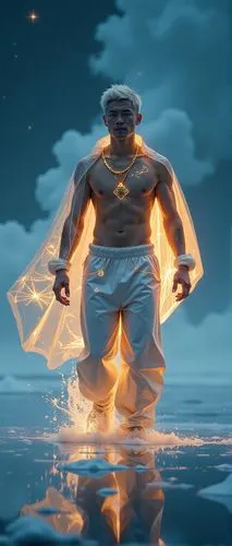 kamehameha,aang,airbender,sea god,mahabali,bahubali,Conceptual Art,Sci-Fi,Sci-Fi 11