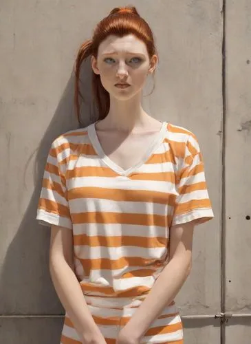 pippi longstocking,girl in t-shirt,orange,girl in overalls,horizontal stripes,orange half,see-through clothing,raggedy ann,redhead doll,orange color,redheaded,isolated t-shirt,murcott orange,in a shirt,orange cream,bright orange,redheads,tangerine,liberty cotton,ginger rodgers,Photography,Natural