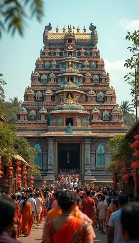 Image: The Krishna Temple in Udupi, known for its unique "Mukha Mantapa" architecture.
Caption: Discover the unique Janmashtami celebrations in Udupi, Karnataka.
Text: Experience the traditional "Rath