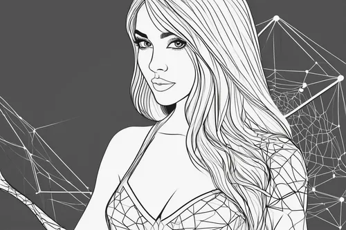 fashion vector,fashion illustration,wireframe graphics,arrow line art,angel line art,vector illustration,lineart,line art,vector art,line-art,halloween line art,wireframe,valentine line art,mono-line line art,mono line art,eyes line art,vector graphic,digital drawing,spider's web,spiderweb,Illustration,Black and White,Black and White 04