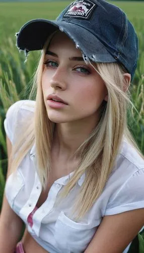 girl wearing hat,baseball cap,samantha troyanovich golfer,farm girl,visor,leather hat,trucker hat,hat,countrygirl,blonde girl,cool blonde,pink hat,beret,women's hat,blond girl,blonde woman,hat womens,golfer,lpga,girl in overalls,Conceptual Art,Fantasy,Fantasy 11