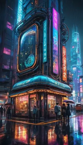 cyberpunk,kowloon,cybercity,bladerunner,fantasy city,neon coffee,world digital painting,cybertown,cyberscene,cinema 4d,time square,mongkok,metropolis,rain bar,colorful city,shanghai,tokyo city,shinjuku,tokyo,pachinko,Conceptual Art,Fantasy,Fantasy 25