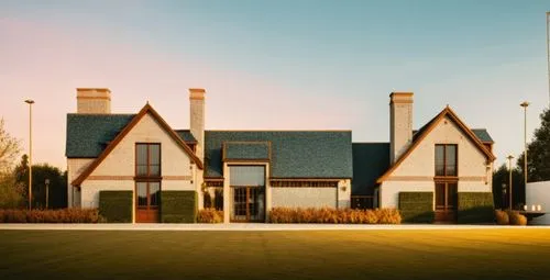 pool in front of house plain glass bricks tiles wood park pool landscape sunlight blue sky night view Spotlights warm garden trees park
summer manoir villa ,there is a very large house with hedges on 