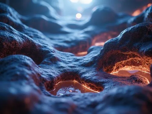 lava,lava flow,embers,lava balls,hodas,fractal environment,3d render,lava river,voxels,mandelbulb,ice cave,firelight,volumetric,3d rendered,render,molten,hydrothermal,volcanic,shader,cinema 4d