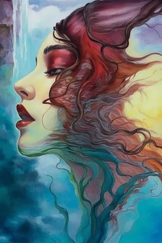 seelie,sirene,fathom,fantasy art,amphitrite,fluidity,Illustration,Realistic Fantasy,Realistic Fantasy 25