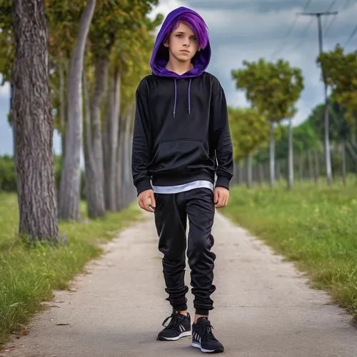 tracksuit,hoodie,trunks,emo,sweatpant,dark purple,wall,street fashion,punk,long-sleeved t-shirt,violet,purple,skater,jogger,goth like,children is clothing,lux,anime japanese clothing,purple rizantém,mini e,Photography,General,Realistic