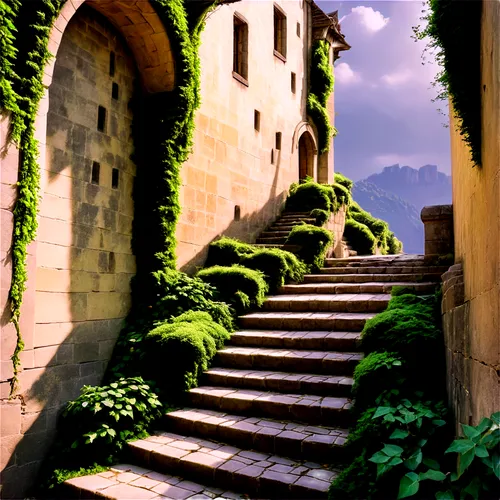 winding steps,castle of the corvin,stone stairway,dracula castle,theed,rivendell,castel,kotor,provencal,bethlen castle,stone stairs,montbrun,forteresse,medieval castle,rattay,castle,grasse,corozzo,castlelike,stairways,Conceptual Art,Fantasy,Fantasy 28