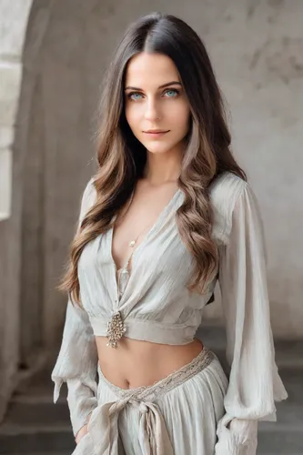 celtic woman,arabian,arab,indian,social,romantic look,inka,deepika padukone,middle eastern,hallia venezia,persian,miss circassian,girl in a historic way,romanian,girl in a long dress,boho,elegant,pale,isabella,hollywood actress,Photography,Realistic