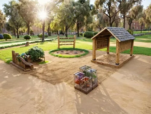 vegetable garden,sandbox,huacachina oasis,mud village,pony farm,garden buildings,start garden,miniature house,farm yard,chicken coop,organic farm,a chicken coop,piglet barn,caravanserai,dog house frame,diorama,kitchen garden,mini golf course,nativity village,permaculture