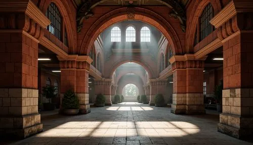 archways,theed,arcaded,arches,narthex,render,archway,light rays,corridors,atriums,glyptotek,archly,cathedral,carreau,transept,3d render,sapienza,undercroft,corridor,cryengine