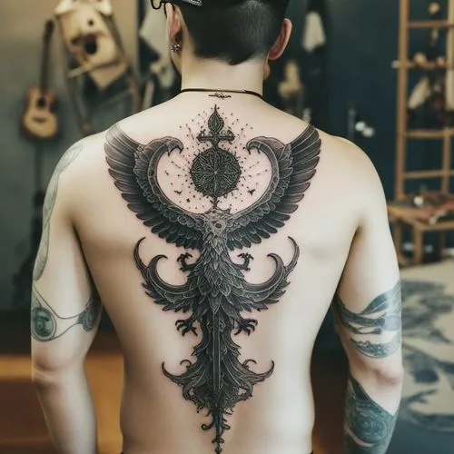 tatuus,with tattoo,ribs back,my back,lotus tattoo,mesodermal