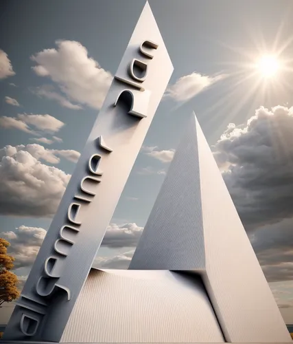 obelisk,ethereum logo,sun dial,sundial,obelisk tomb,steel sculpture,russian pyramid,pyramid,cinema 4d,light cone,the pillar of light,pyramids,mobile sundial,euclid,aluminum,tempodrom,tent anchor,triangles background,anechoic,3d rendering