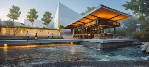 aqua studio,hydropower plant,spa water fountain,tekapo,rotorua,pool house