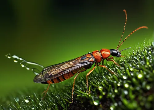 sawfly,soldier beetle,field wasp,earwig,insecticide,artificial fly,drosophila,scentless plant bugs,membrane-winged insect,drosophila melanogaster,forest beetle,earwigs,carpenter ant,macro photography,treehopper,flying insect,syrphid fly,insects,coleoptera,ground beetle,Art,Classical Oil Painting,Classical Oil Painting 10