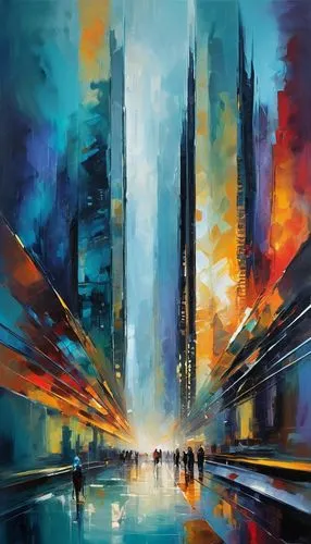 cityscape,cityscapes,colorful city,city scape,futuristic landscape,jablonsky,skyscrapers,world digital painting,city cities,megacities,abstract painting,urbanworld,atmospheres,art painting,cityzen,city skyline,metropolis,sky city,oil painting on canvas,urbanization,Conceptual Art,Oil color,Oil Color 20