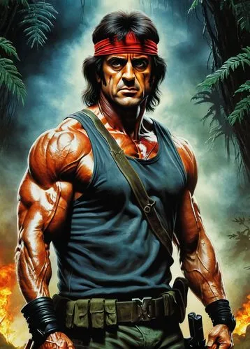 rambo,plissken,stallone,hakan,sandokan,zartan,arnolfo,raymundo,barbarian,ferrigato,commando,arnoldo,rictor,kenshiro,jak,muscle icon,ryu,daikatana,bisley,rastan,Illustration,Realistic Fantasy,Realistic Fantasy 18