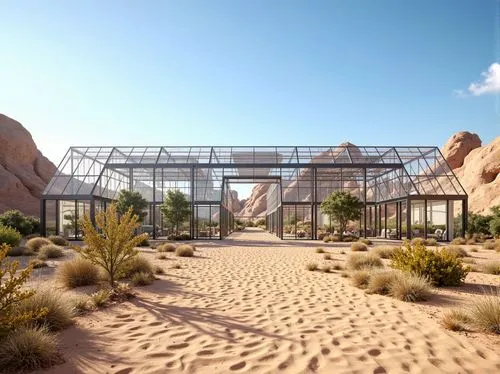 desert landscape,desert desert landscape,virtual landscape,earthship,biomes,arid landscape,desert plants,landscapre desert safari,dunes house,3d rendering,cryengine,desert plant,arid land,greenhouses,solar cell base,cubic house,the desert,futuristic landscape,biospheres,greenhouse