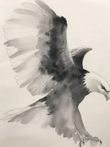 eagle drawing,eagle illustration,white eagle,gray eagle,sea eagle,eagle,Illustration,Paper based,Paper Based 30