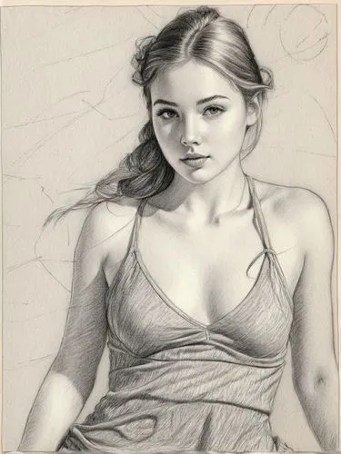 silverpoint,charcoal drawing,pencil drawing,charcoal pencil,girl drawing,pencil drawings,Illustration,Black and White,Black and White 30